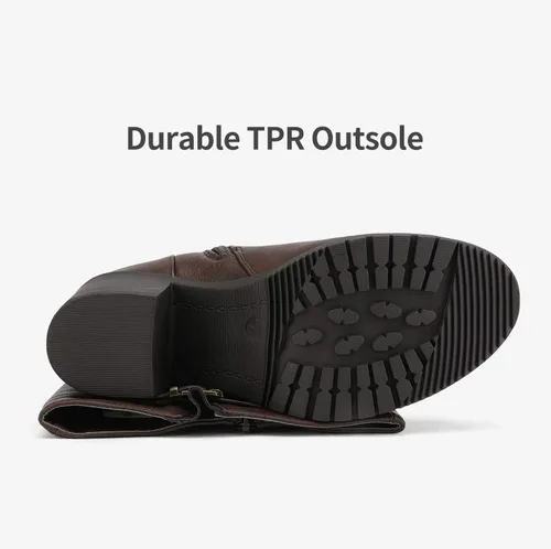 Vista 6 de Dream Pairs - Botas a la rodilla de tacón grueso para mujer