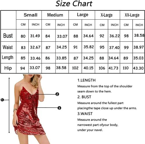 Vista 6 de jeecoin Women's Glitter Sequin Dress Spaghetti Strap Bodycon Dress Deep V-Neck Club Party Mini Dress