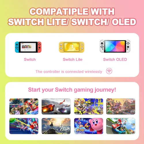 Vista 2 de Joycon Controller for Switch,Wireless Game Switch Controller Support Motion ControlDual VibrationPYA