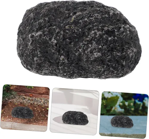 Vista 9 de Abaodam Fake Rock Key Hider Decorative Stone Key Holder for Outdoor Use Garden Storage Box with Natural Appearance for Home and Garden