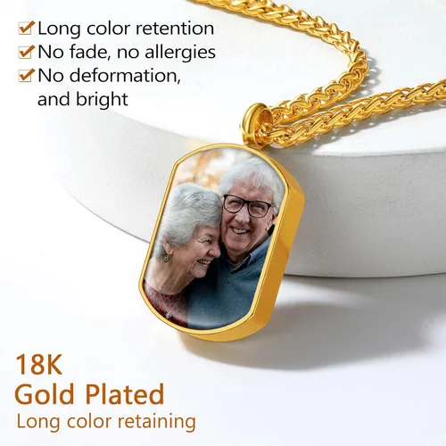Vista 154 de FindChic Collares personalizados con urna para cenizas, barra vertical, gato, luna, reloj de arena, garra de perro, acero inoxidable, chapado en oro
