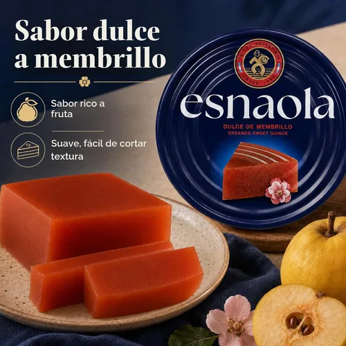 Vista 6 de Esnaola Dulce de Membrillo 24.69 oz Postre de pasta de membrillo argentino