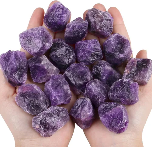 Vista 23 de QINJIEJIE Varias piedras de cristal en bruto 10 colores piedras de cristal curativas 1" piedras preciosas grandes a granel para voltear, cabinas