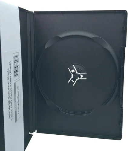 Vista 2 de CheckOutStore Premium - Estuche para 1 disco único estándar de DVD de 14 mm, Negro, 6