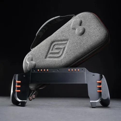 Vista 3 de Satisfye - ZenGrip Ronin Slim Bundle, Accessories Compatible with Nintendo Switch & OLED - The Bundle includes Black Ronin ZenGrip and Grey ZenCase