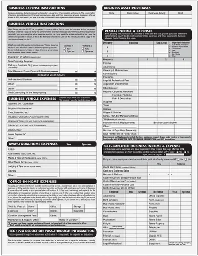 Vista 4 de Organizador de citas de impuestos 1040 para devoluciones por correo, 100/paquete