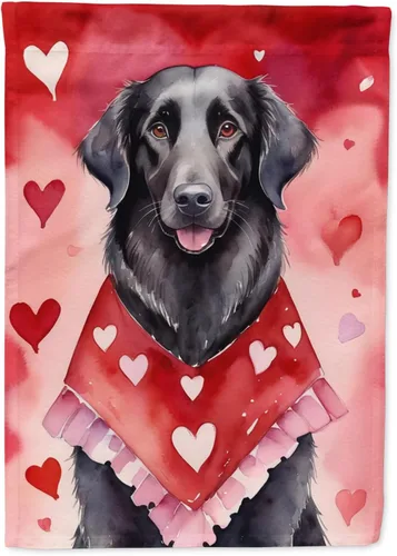 Vista 105 de Caroline's Treasures DAC5252GF Affenpinscher - Bandera de jardín con texto en inglés "My Valentine", bandera decorativa para patio exterior, patio