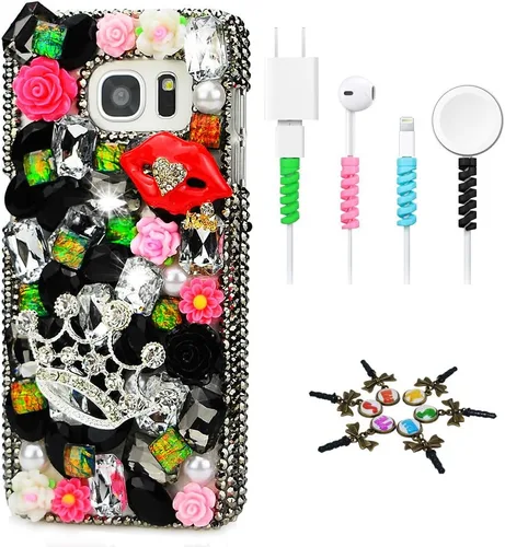 Vista 9 de Bling Case SSSGCDwCPSeries-24 - Funda con diseño 3D hecho a mano, 100 + cristales brillantes