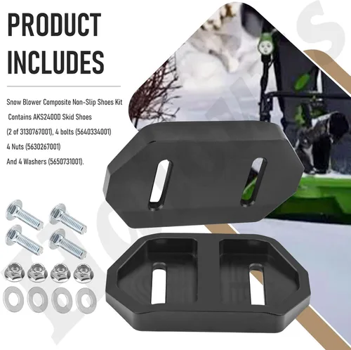 Vista 7 de AKS2400D 3130767001 - Juego de 2 quitanieves antideslizantes compatibles con EGO SNT2400, SNT2405 y SNT2406 2406 sopladores de nieve de 24 pulgadas