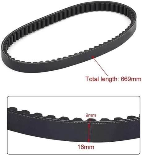 Vista 2 de Drive Belt Fit For GY6 50CC 139QMB Scooter OEM 669-18-30