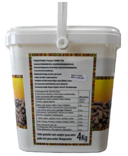 Vista 3 de Pounded Yam Instant 8.8 LB Cubo – Iyan Ado – Auténtico, africano de calidad premium con ñame real – 100% natural por African Beauty