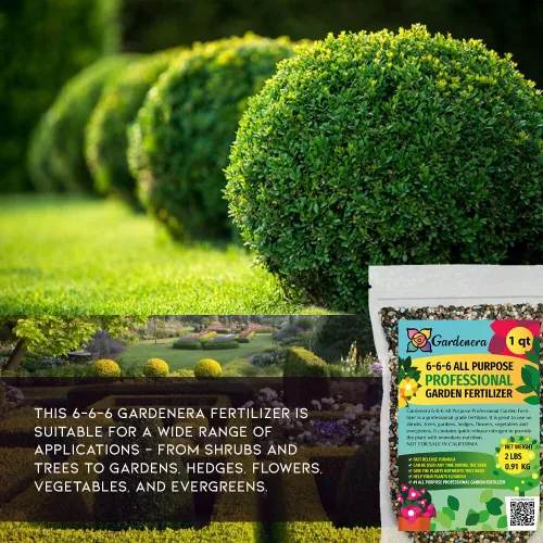Vista 2 de Gardenera 6-6-6 Fertilizante de jardín multiusos de alta calidad, cultiva plantas saludables y productivas en tu jardín, 1 cuarto de galón