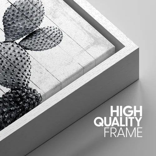Vista 232 de SIGNWIN Lienzo enmarcado para pared, juego de arte de collage de hojas transparentes en blanco y negro, ilustraciones de naturaleza silvestre, arte