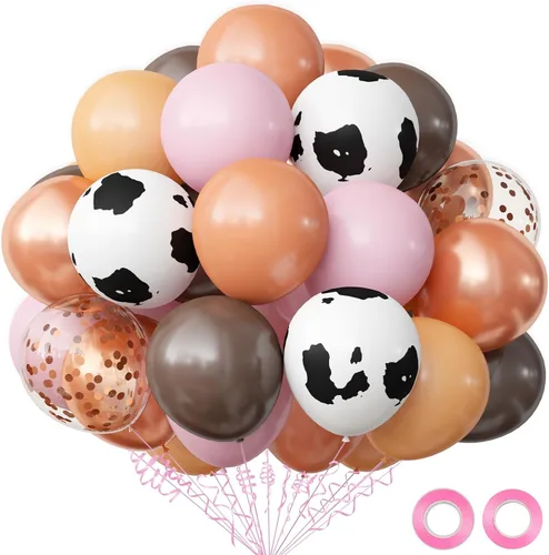 Vista 10 de Kit de 72 globos de confeti negro y dorado, globos negros, dorados y blancos de 12 pulgadas y globos de confeti dorado con cintas para globos