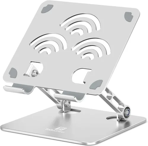 Vista 10 de Soporte Ajustable para Tablet de Escritorio, Soporte de Aluminio Premium para iPads, Tablets, Kindles, Switch, Teléfonos y Todos los Dispositivos