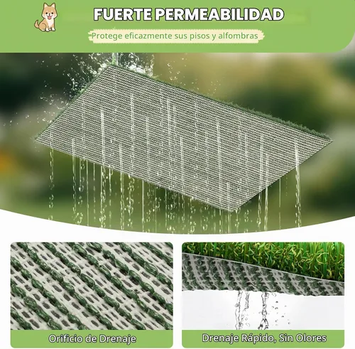 Vista 4 de Almohadilla de césped para perros con bandeja, 25 x 20 pulgadas