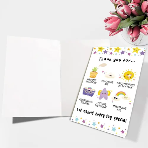 Vista 3 de Ziwenhu Bonita tarjeta de agradecimiento para profesores, preciosa tarjeta de agradecimiento para mujeres y hombres, regalos de agradecimiento