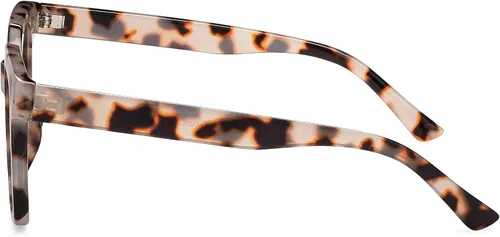 Vista 4 de grinderPUNCH Gafas de sol de plástico grueso para mujer estilo novio XL de gran tamaño con borde de cuernos