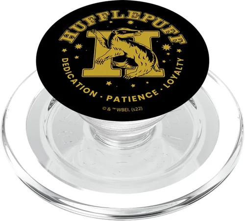 Vista 8 de Harry Potter House Hufflepuff Dedicación Paciencia Lealtad PopSockets PopGrip intercambiable