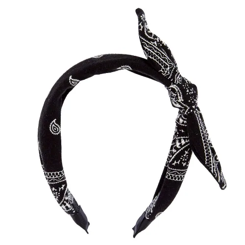 Vista 2 de Claire's Diademas anudadas con lazo (bandana negra)