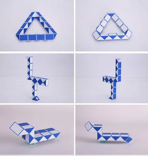 Vista 5 de Cubo mágico de velocidad de serpiente con giro de velocidad, rompecabezas cerebral, juguetes para TDA, TDAH, ansiedad y autismo, adultos y niños