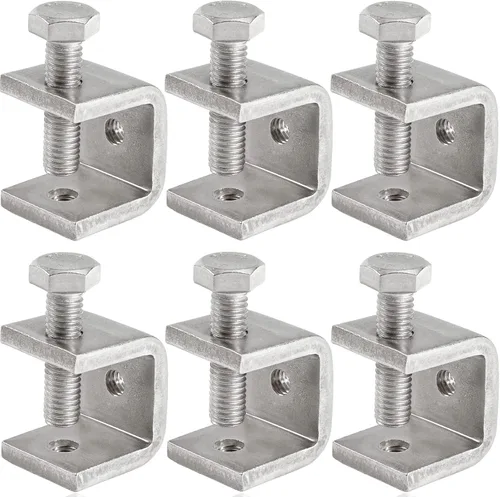 Vista 15 de Abrazaderas C de acero inoxidable mini de 1 pulgada para montaje, abrazaderas U metálicas resistentes para trabajo en metal, abrazadera
