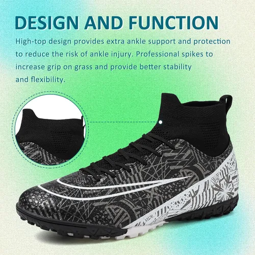 Vista 3 de CBUSTER Soccer Cleats Mens Women Indoor Outdoor Soccer Shoes for Big Boy AGFG