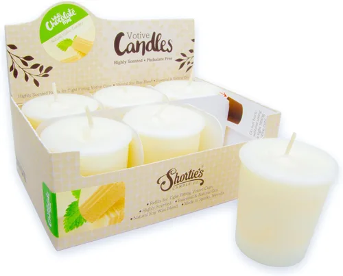 Vista 10 de Apple Harvest - Velas votivas de soja, perfumadas con aceites de fragancia naturales, 6 repuestos de velas votivas naturales beige, colección
