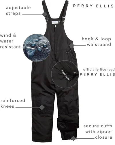 Vista 2 de Perry Ellis Overol con peto de nieve para mujer, con aislamiento, impermeable, para esquí, snowboard (M-3XL)