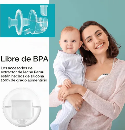 Vista 2 de Paruu P10 - Juego completo de tazas de colector, piezas originales de extractor de leche, accesorios de repuesto para extractor de leche portátil, 1