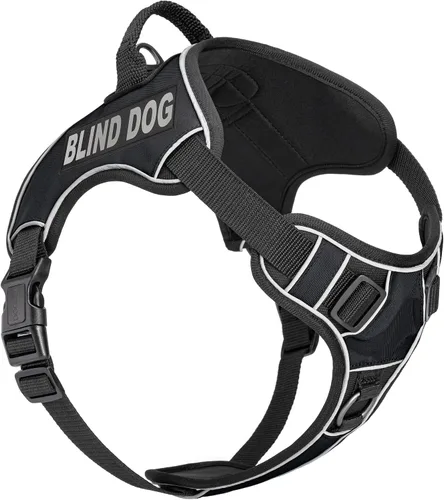 Vista 18 de Dogline Quest Arnés para perro sin tirones con parches reflectantes extraíbles para perro, reflectante, suave, cómodo, chaleco para perro con Azteca