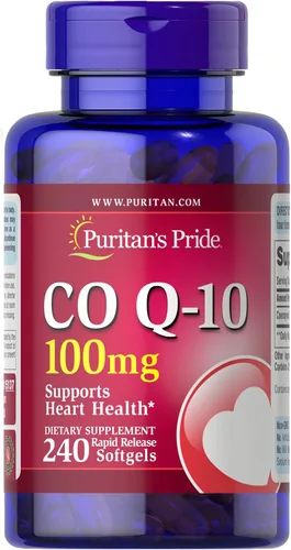 Vista 5 de Puritan's Pride Coenzima CoQ10 100 mg, suplemento dietético para la salud cardíaca, presión arterial, salud oral de las encías y apoyo al