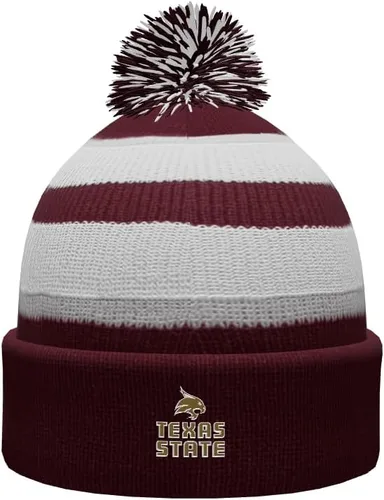 Vista 39 de NCAA Prime - Gorro de punto de invierno con pompón plegable