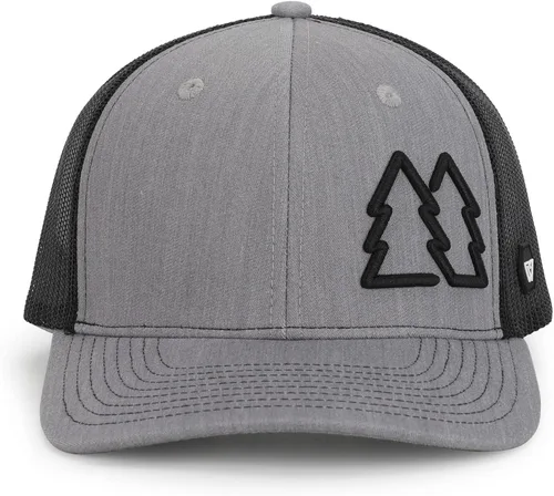 Vista 2 de WUE Simple Pine Trees - Gorros de camionero para hombre, ajustable, con cierre de malla, ideal para exteriores