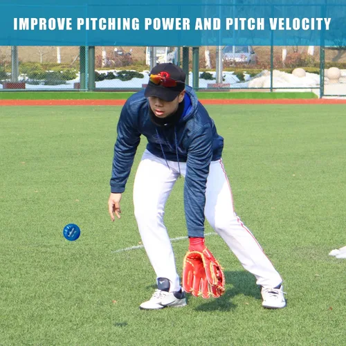 Vista 7 de SunNordic 6 Pack Smooth Weighted Baseball Set with Resistance Band 3.5-53oz, Variable Weight Plyometric Baseballs with Pump & Carry Bag, Improved