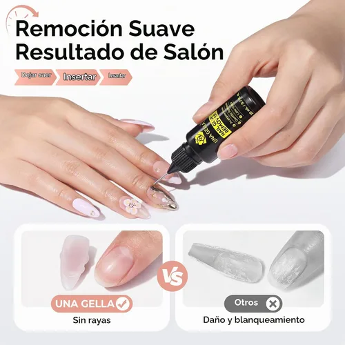 Vista 4 de UNA GELLA Nail Glue Remover for Press On Nails 20ml Pinpoint Acetone-Free