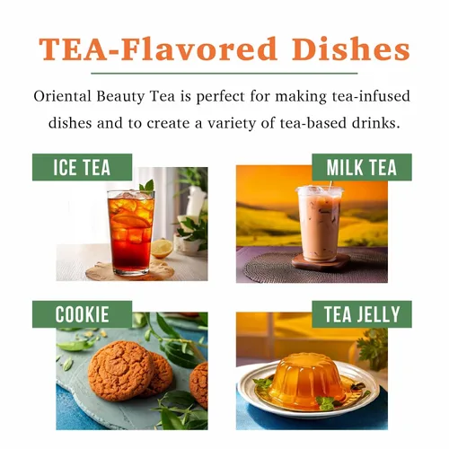 Vista 7 de TEA & TIME Té de belleza oriental, té Oolong de hojas sueltas, té chino premium, origen de Taiwán (2.64 onzas)