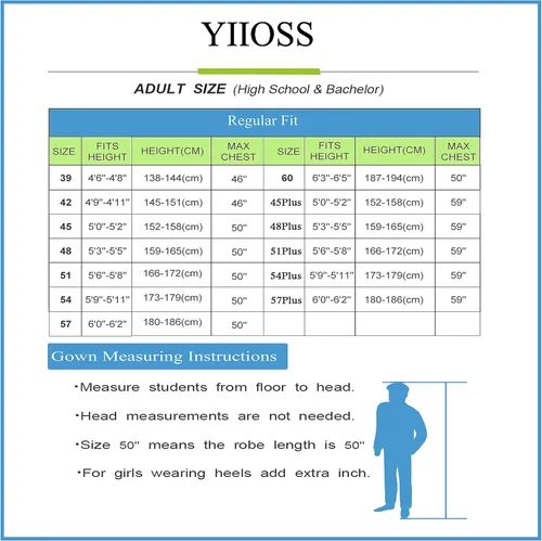 Vista 6 de YII0SS - Batas unisex mate para vestido de graduación, bata de coro para iglesia, bata de púlpito y pastor