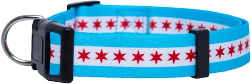 Vista 2 de Native Pup Collar de perro con bandera de Chicago (Chicago, S)