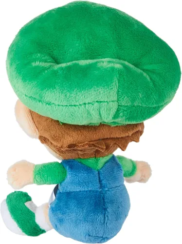 Vista 2 de Bebé Luigi de felpa oficial de Super Mario de 5 pulgadas