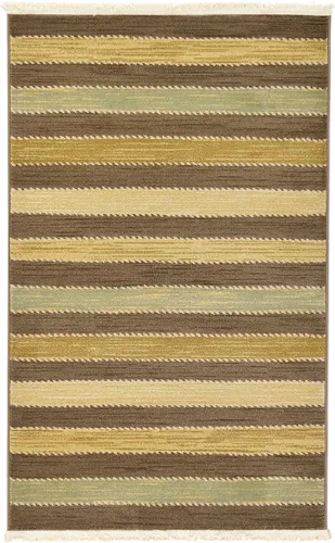Vista 19 de Unique Loom Fars Collection - Alfombra de área - Monterey (2' 2" x 3' 1" Rectángulo, Marrón/Crema)