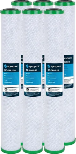 Vista 29 de SpiroPure SP-CBR2-5 Cartucho de filtro de agua de bloque de carbono con carcasa de coco certificado NSF de 5x2.5 0.5 micrones CBC-5 155169-43