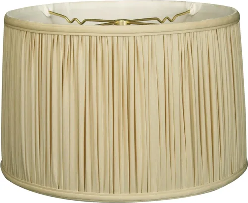 Vista 5 de Royal Designs BS-750-12AGL - Pantalla de lámpara básica con pliegues de tambor poco profundo, oro antiguo, 11 x 12 x 8.5 pulgadas Dorado antiguo