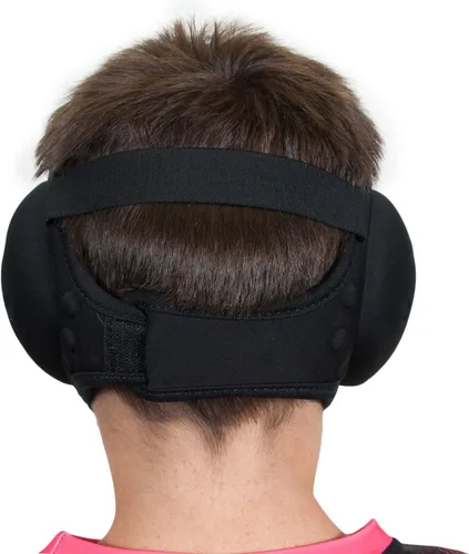 Vista 3 de KO Sports Gear Casco de lucha juvenil con correas de velcro ajustables, protector de barbilla acolchado, múltiples agujeros para las orejas