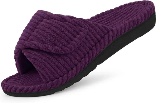 Vista 12 de Litfun Pantuflas ortopédicas para mujer, zapatos de casa con soporte de Beige