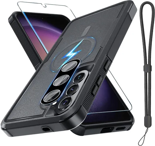 Vista 11 de Funda para Samsung Galaxy S24 FE, Cuerpo Completo Resistente de Servicio Pesado Robusta a Prueba de Golpes Funda Protectora para Teléfono con Correa