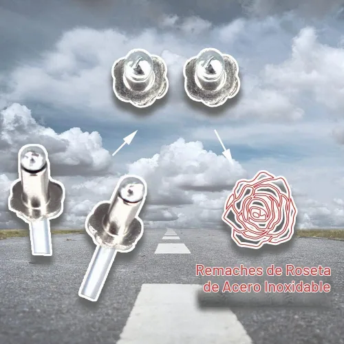 Vista 5 de 1 par de remaches universales NOS Dash Rosette acero inoxidable para Ford Chrysler AMC VIN etiqueta de puerta