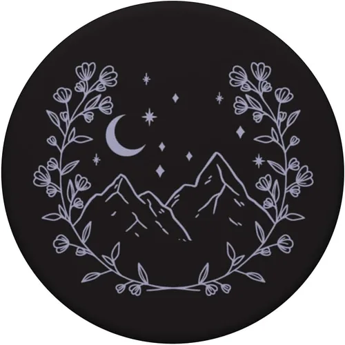 Vista 3 de Púrpura-Lavanda - PopSockets de montaña con estampado floral bohemio PopGrip intercambiable