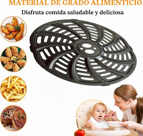 Vista 4 de Bandeja para freidora de aire de 5 cuartos para freidora de aire Gourmia GAF556 GAF566 GAF536, freidora de aire premium, rejilla para freidora