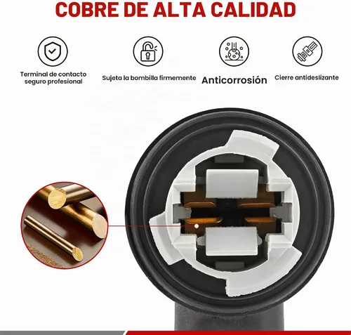 Vista 7 de RED WOLF Enchufe de Luz de Señal de Giro de Cola Compatible con Dodge Ram 1500 2500 3500 2009-2020 Lámpara de 3 Terminal Enchufe de Bombilla de Luz